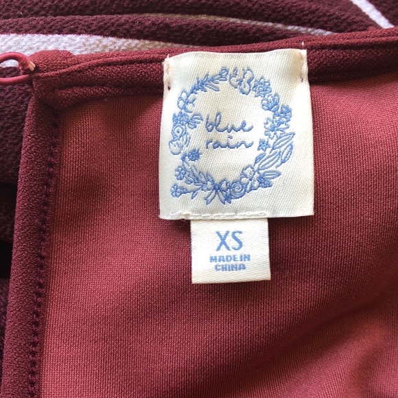 Francesca’s Blue Rain Women’s Charlie Striped Paper Bag Waist Jumpsuit - Picture 5 of 8